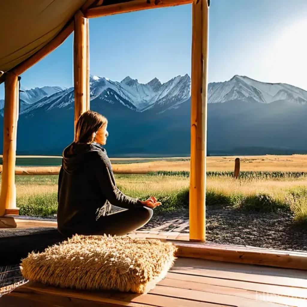 레저산업기사 자격증의 필요성 - **Prompt: Serene Altai Glamping Retreat with Meditation**
    A tranquil and luxurious glamping tent...