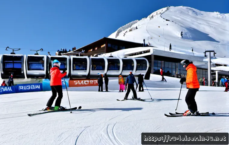 Home 17 레저산업기사 자격증의 산업별 수요 - Photorealistic Russian mountain ski resort operations scene, a qualified leisure industry profession...
